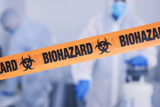 Professional Biohazard Cleanup technician working in Marble Falls, AR